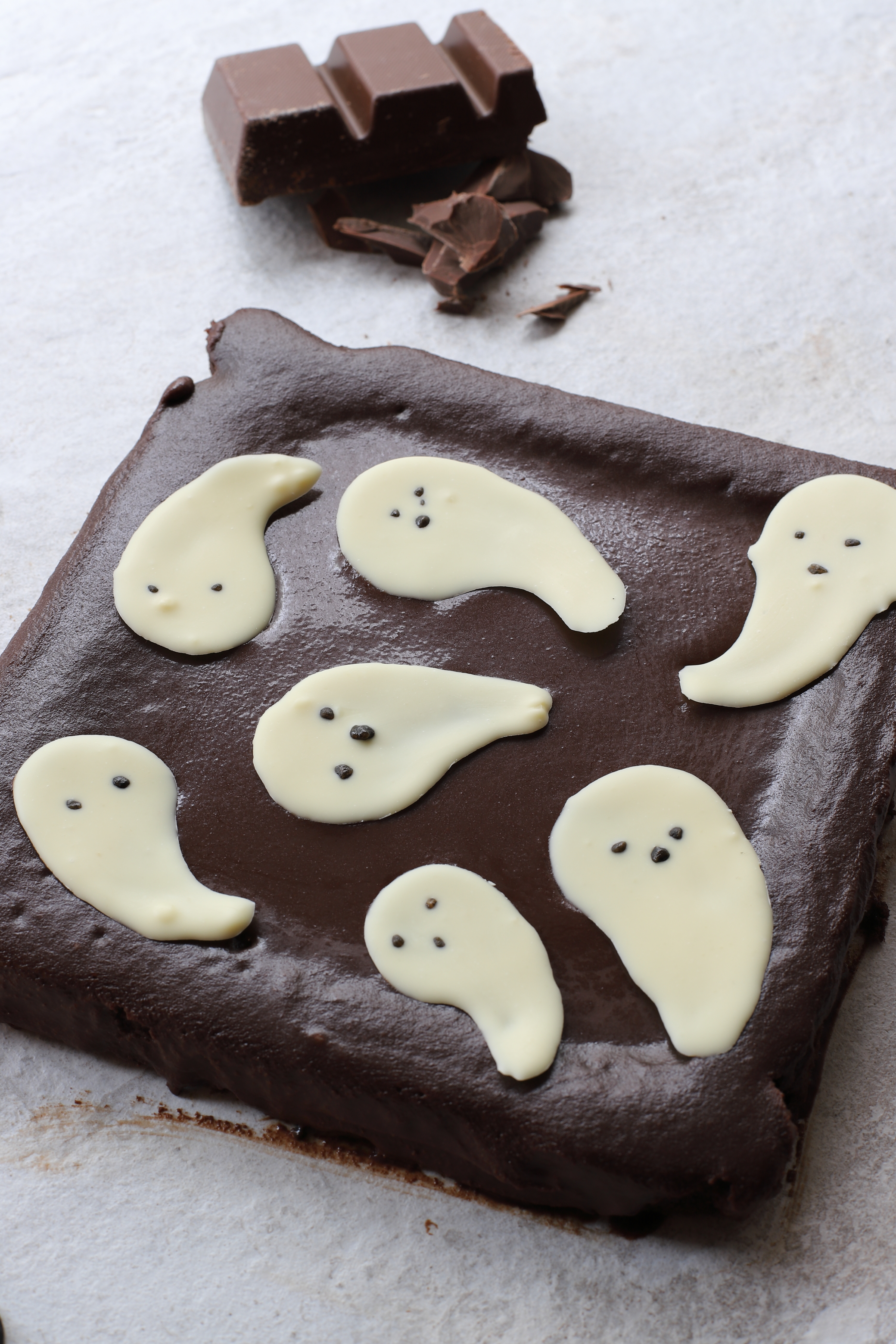 Fudgy Ghost Brownies